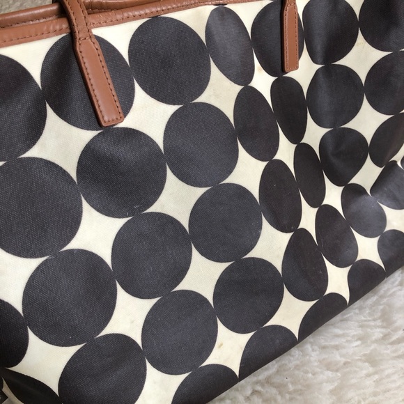 Dwell Studio Dots Chocolate Madison Diaper Bag - Picture 12 of 16